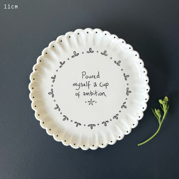 Cup of ambition - scallop edge coaster