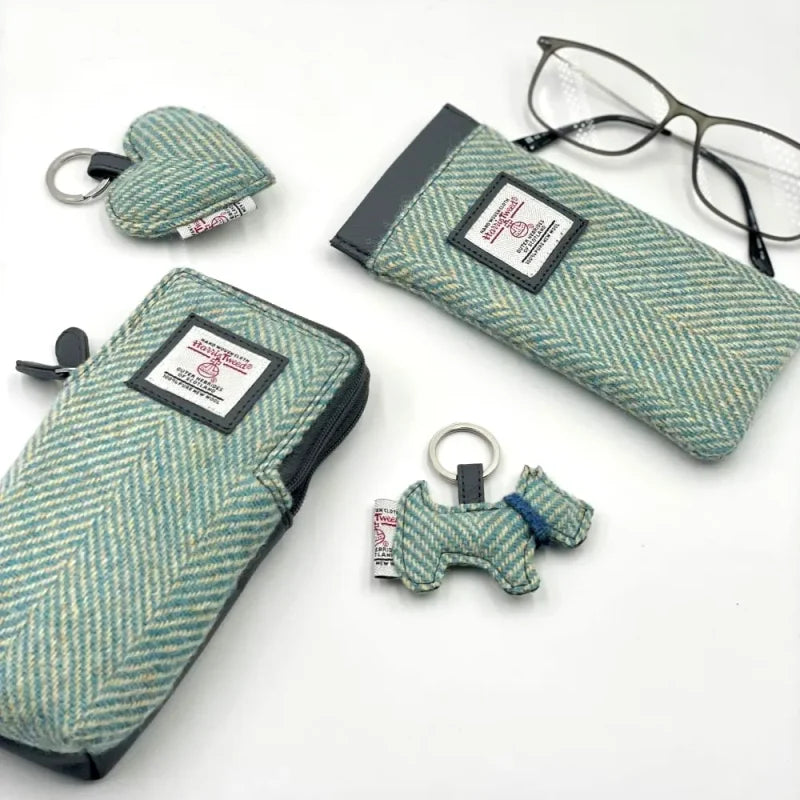 Maccessori Heart Keyring Turquoise Herringbone
