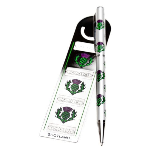 Sea Gems thistle bookmark/pen set