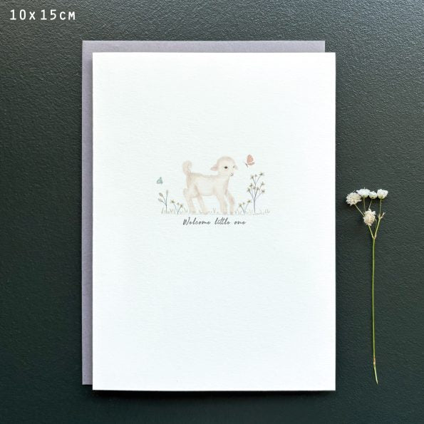Welcome little one - greeting card