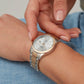 Ladies two tone with silver dial watch
