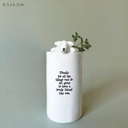 Thanks for all the things - animal vase