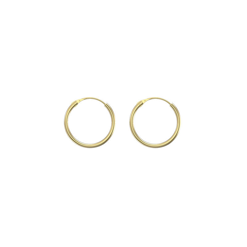 9ct Yellow Gold Hinged Hoop Earrings