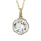 Gecko 9ct gold white topaz pendant