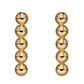 Yellow Gold Plated Long Bead Stud Earrings