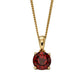 Gecko 9ct Garnet Birthstone Pendant