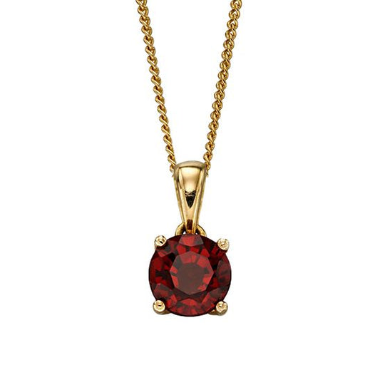 Gecko 9ct Garnet Birthstone Pendant