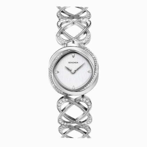Sekonda Ladies Silver Case & Alloy Bracelet with Silver Dial Sparkle Watch