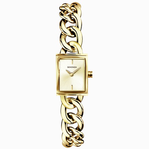 Sekonda Ladies Gold Case & Brass Bracelet with Champagne Dial Elegance Watch