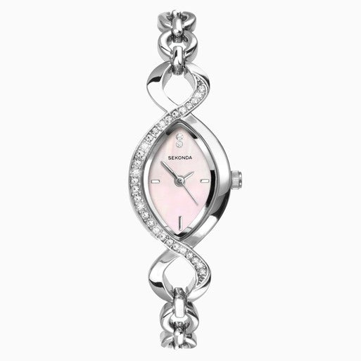 Sekonda Ladies Silver Case & Alloy Bracelet with Pink Dial Watch