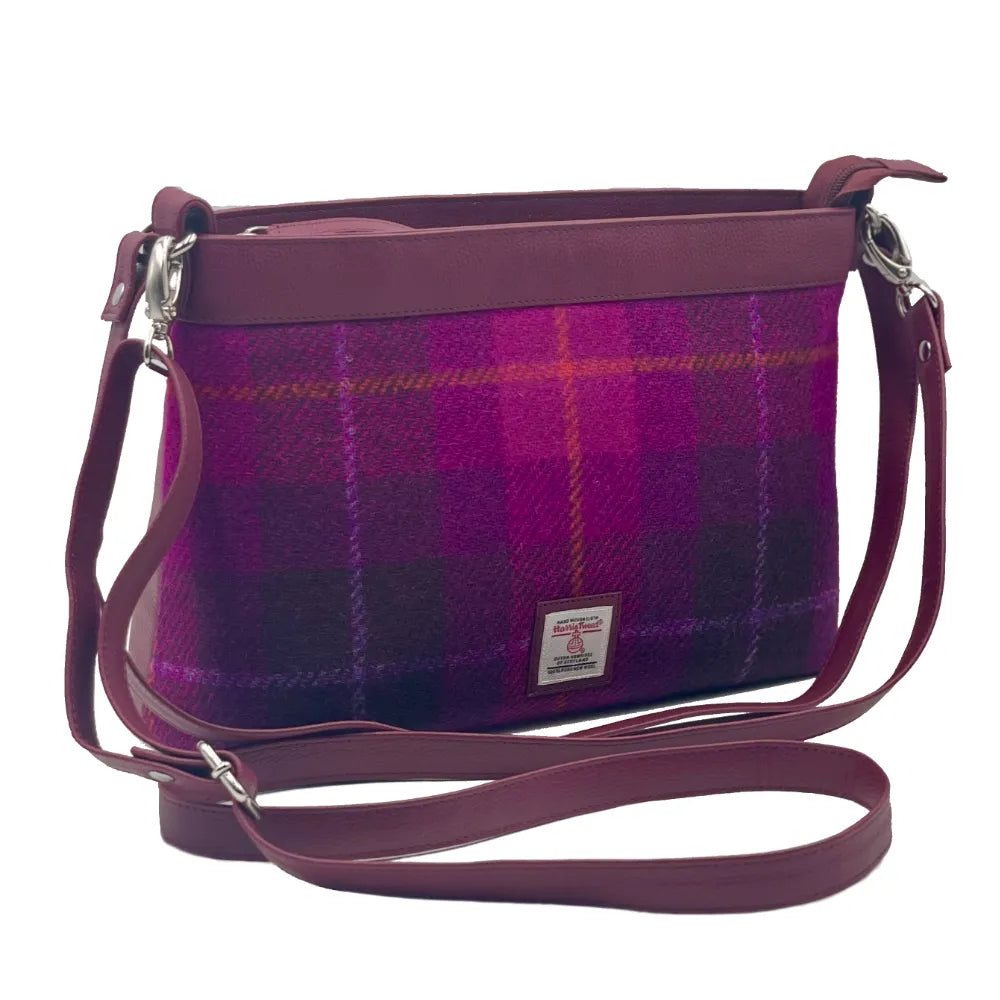 Maccessori Purple Check Large Shoulder Bag