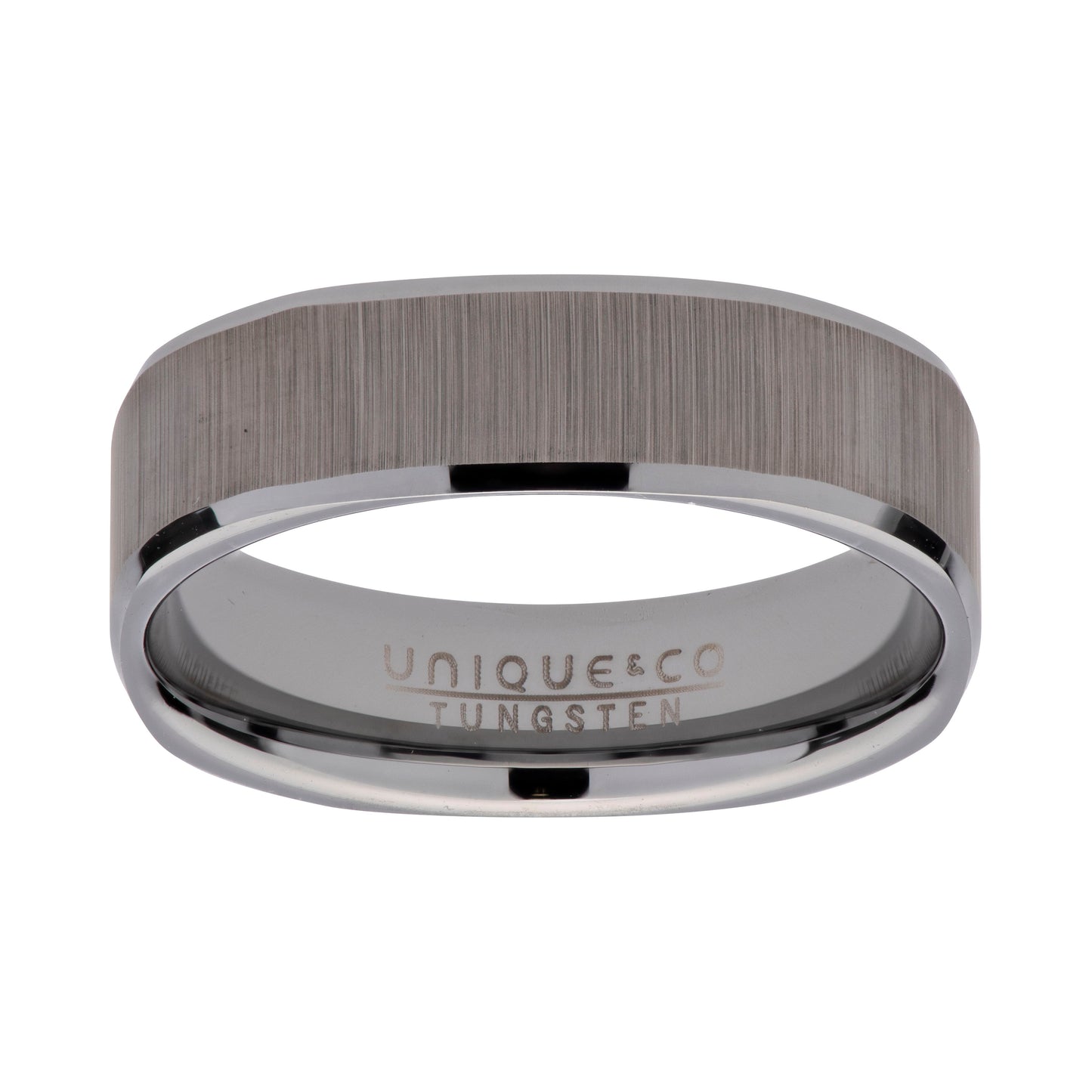 Unique & Co Square Profile Tungsten Ring