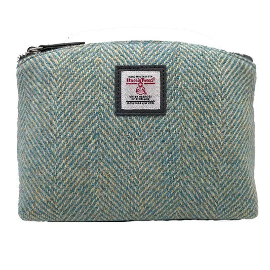 Maccessori Turquoise Herringbone Cosmetic Bag