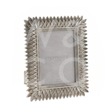 Impressions Silver Resin Leaf Frame 5" X 7"