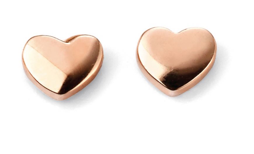 Gecko 9ct Gold Heart Stud Earrings