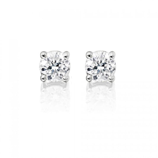 18ct White Gold Diamond Earrings