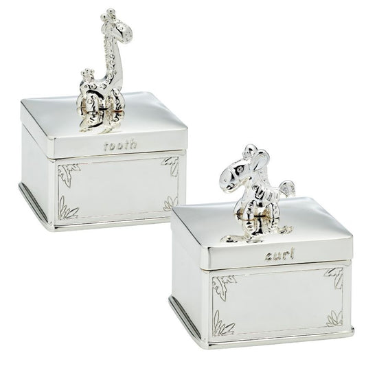Gecko Giraffe and Zebra Tooth and Curl Boxes